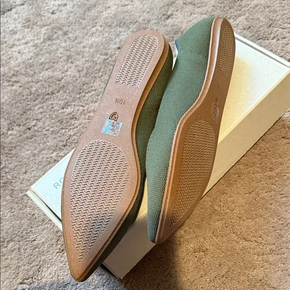 NEW Rothy's olive Green CYPRESS Flats IN BOX - Picture 6 of 7